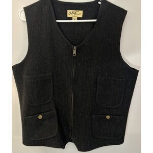 Vermont Country Store Wool Utility Vest 4 Pocket Charcoal M Workwear Outdoors